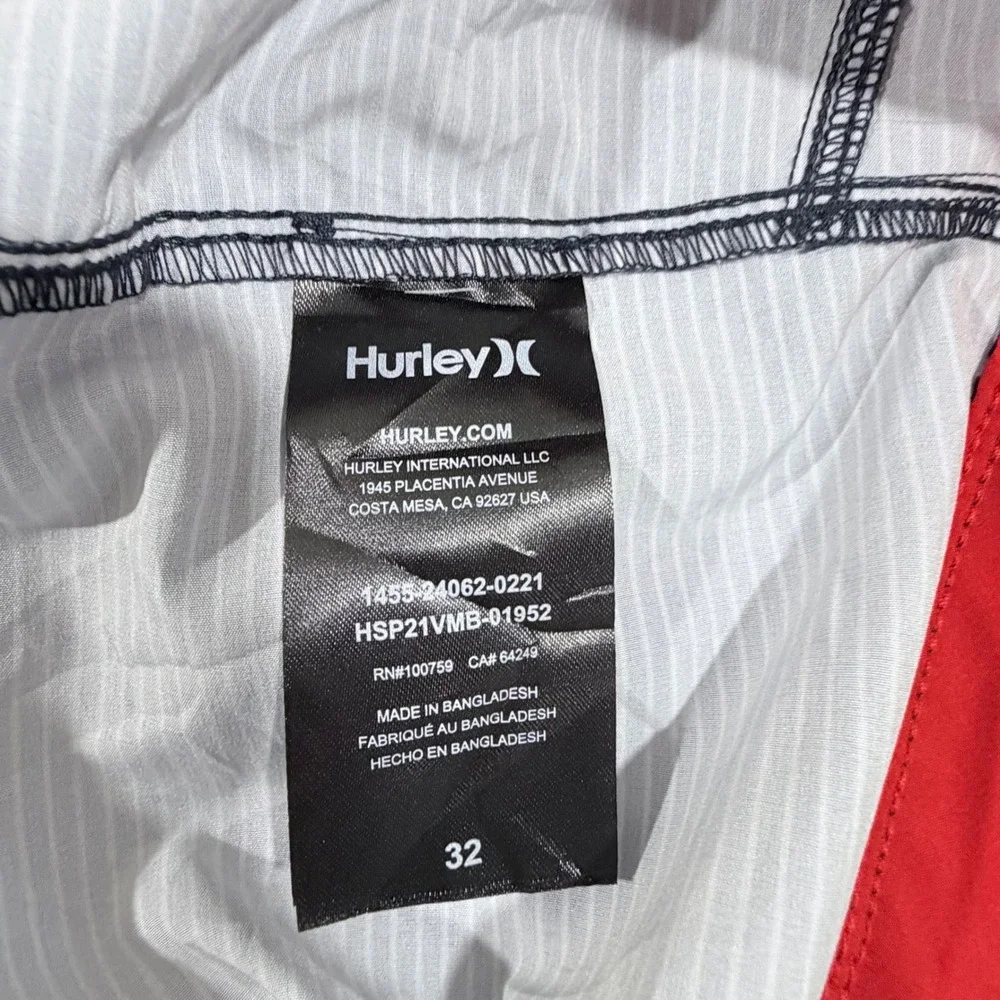 Hurley red design material